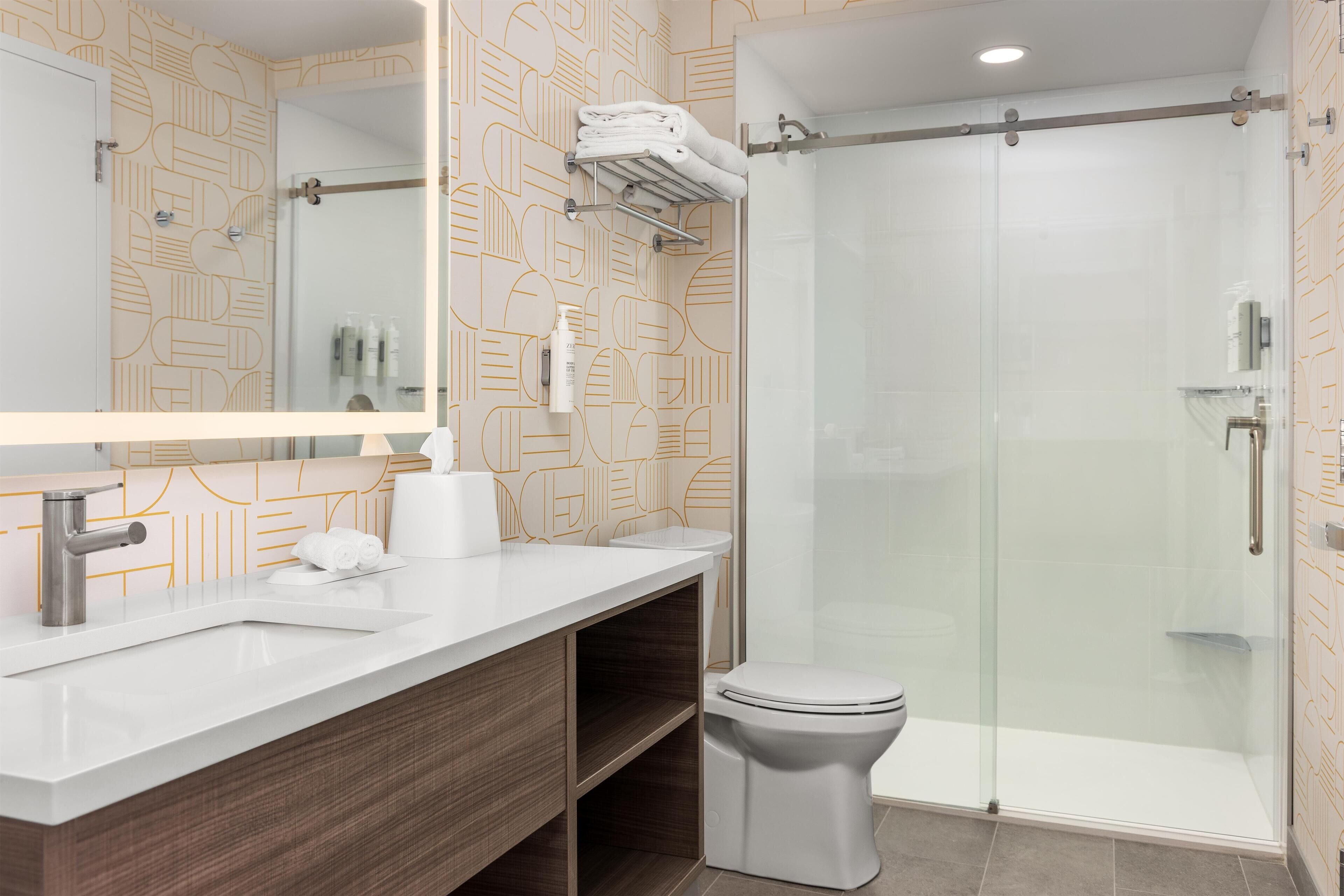 Suite, 1 chambre | Douche de la salle de bain