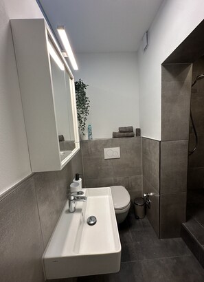 Haartrockner, Handtücher, Seife, Shampoo