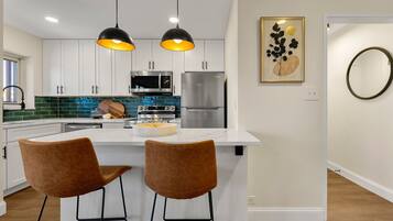 Microwave, oven, stovetop, dishwasher