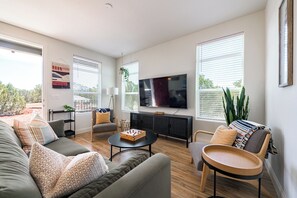 Smart TV, fireplace