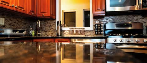 Microwave, oven, stovetop, dishwasher