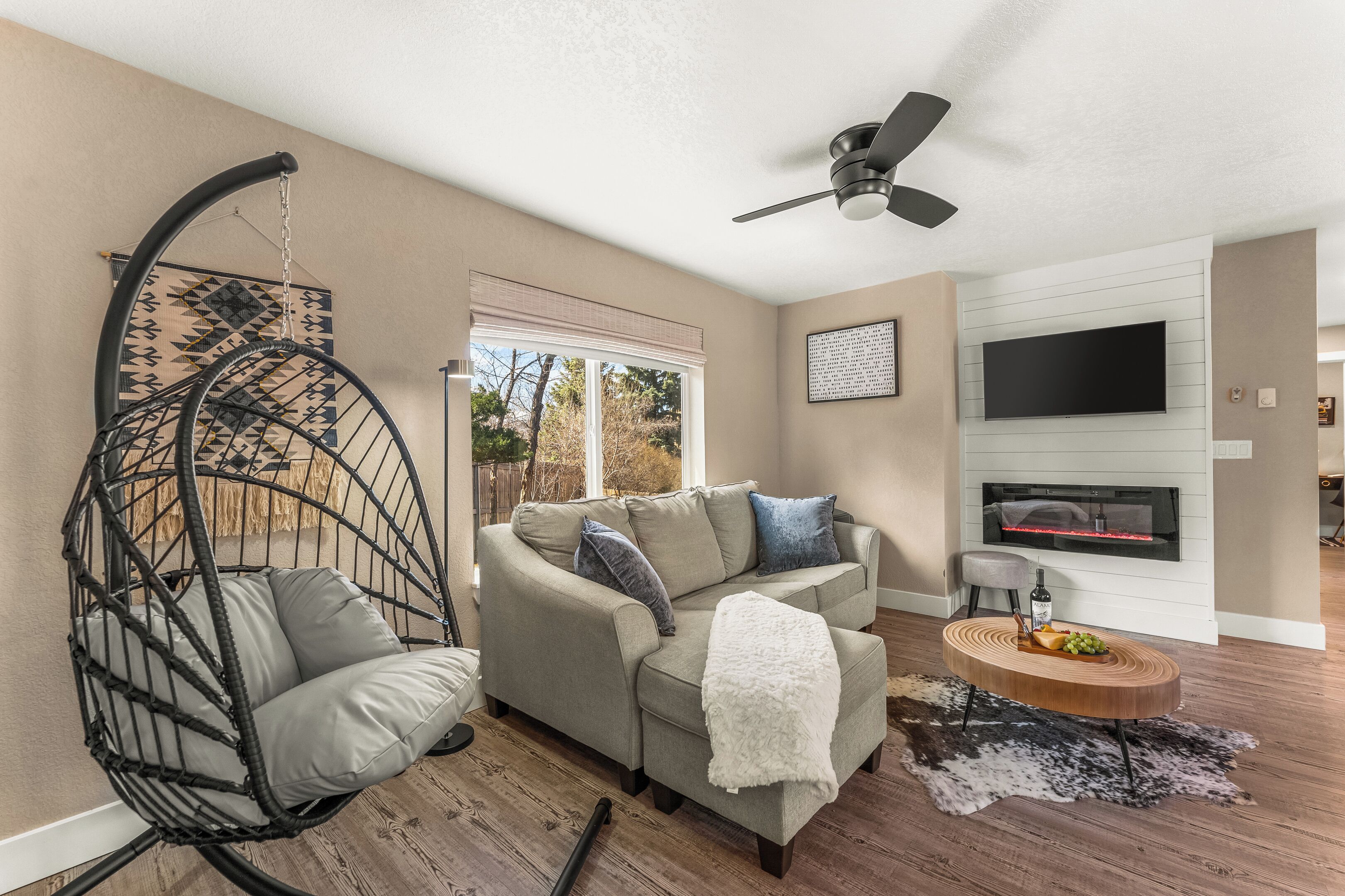 TV connectée, cheminée