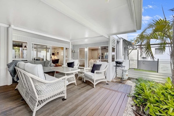 The spacious, undercover deck offers relaxed alfresco dining with a BBQ grill.
