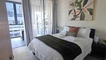 2 bedrooms, iron/ironing board, WiFi, bed sheets