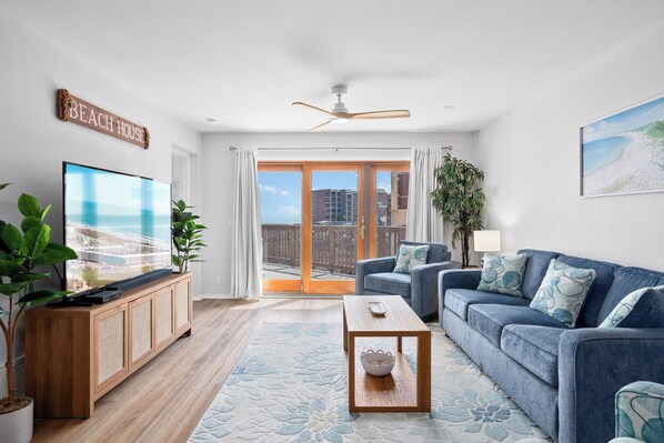 TV, foosball, table tennis, books