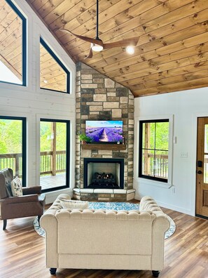Smart TV, fireplace