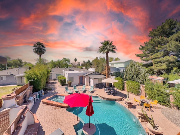 A heated pool