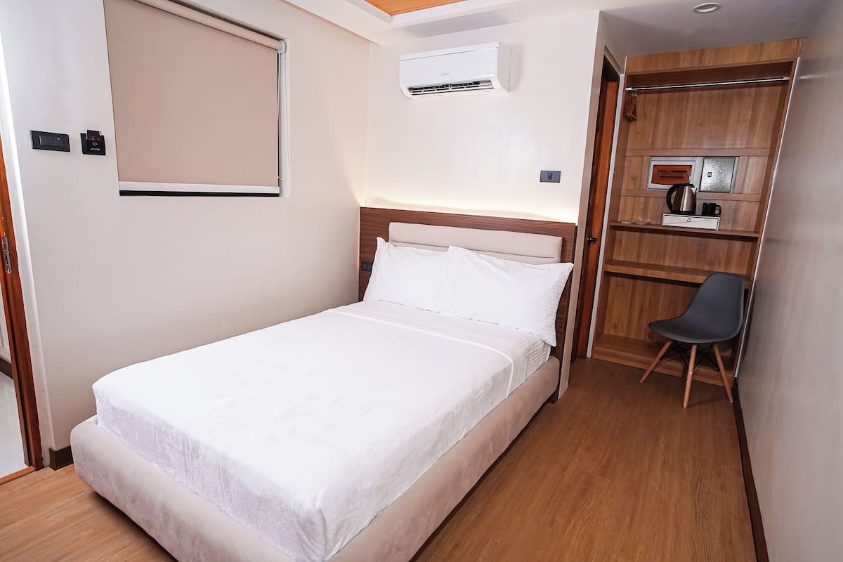 Chambre double | 1 chambre, bureau, espace de travail pour ordinateurs portables