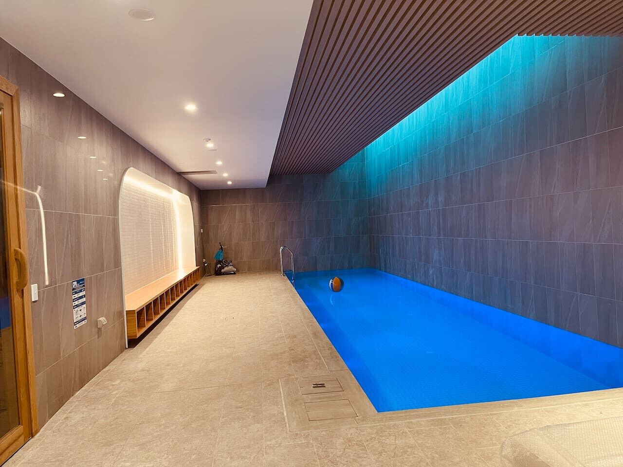 Indoor pool, a heated pool