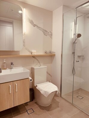 Sèche-cheveux, serviettes fournies