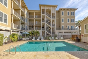 A heated pool