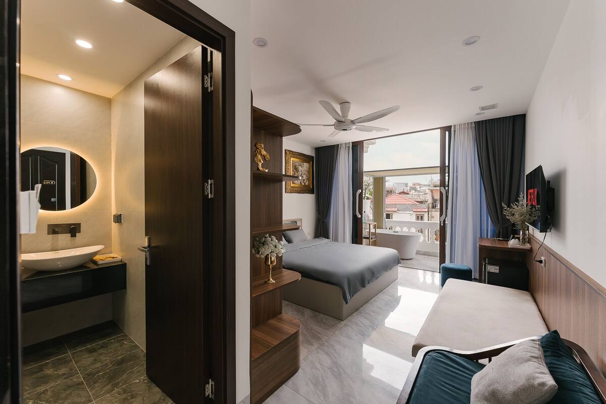 Queen Room With Special View | Bộ trải giường bằng vải cotton Ai Cập, bộ đồ giường cao cấp 
