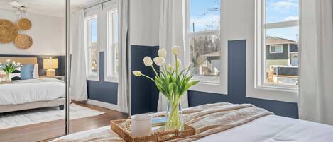 3 bedrooms, iron/ironing board, travel cot, WiFi