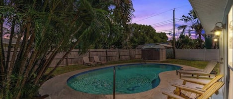 Outdoor pool, a heated pool