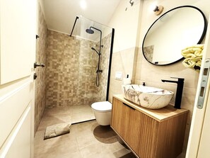 Shower, hair dryer