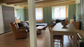 Apartment, 3 Schlafzimmer, Raucher, Balkon | Wohnzimmer | Bücher