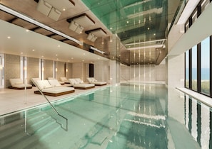 Indoor pool, seasonal outdoor pool