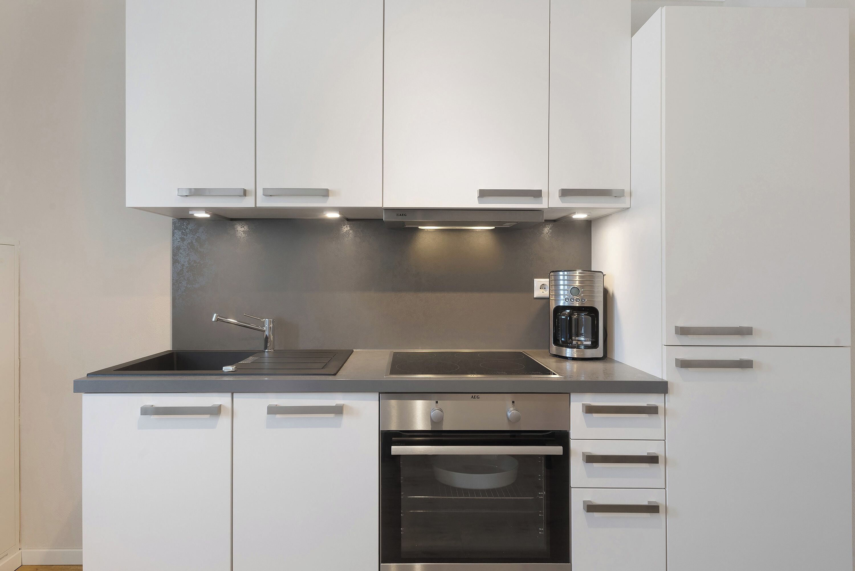 Kühlschrank, Ofen, Herdplatte, Geschirrspüler