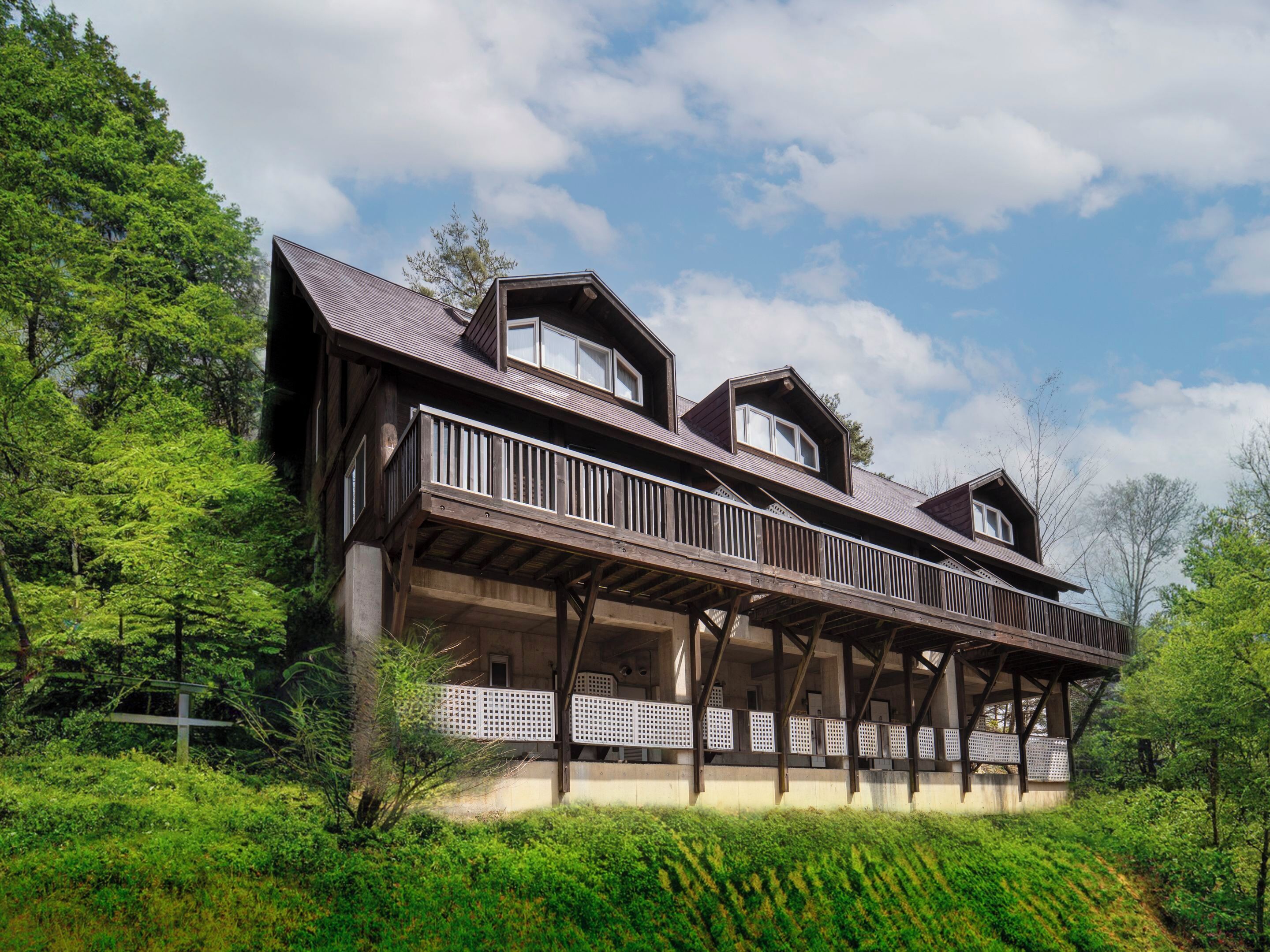 Pet Room Row-type log-style cottage With hot spring | 1 bedroom, free WiFi, bed sheets