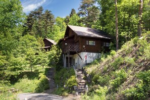 Pet Room Row-type log-style cottage With hot spring | 1 bedroom, free WiFi, bed sheets