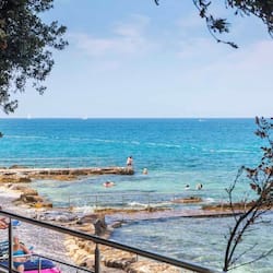 Private beach, beach bar