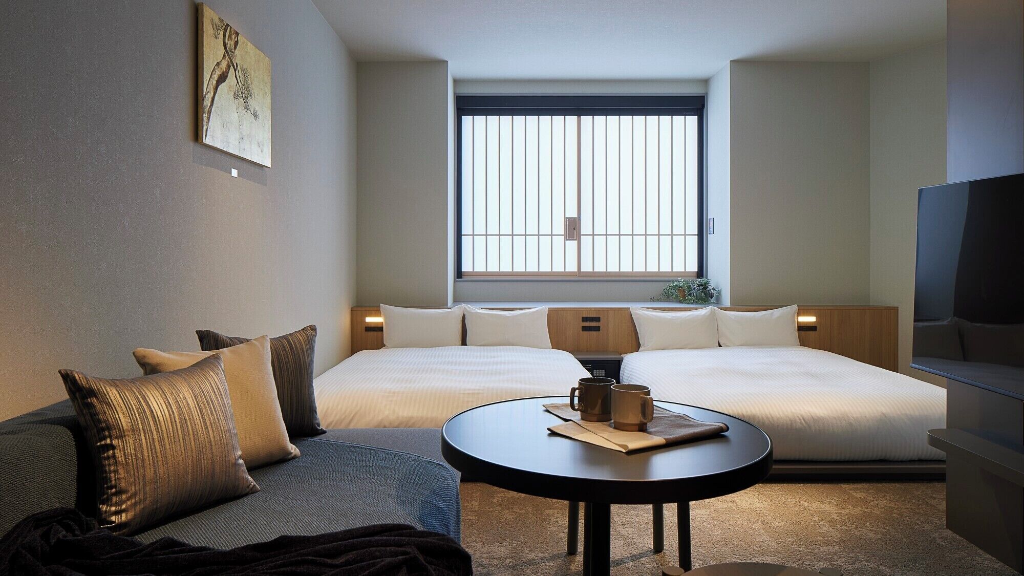 Habitació amb dos llits individuals Comfort, 3 dormitoris, no fumadors, cuina bàsica | Caixa forta a l'habitació i habitacions insonoritzades 