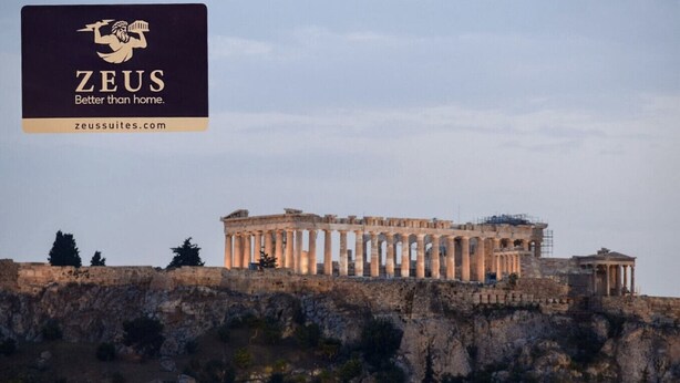 The Parthenon in Athens, Greece, with a clear view of its classical architecture and columns.
