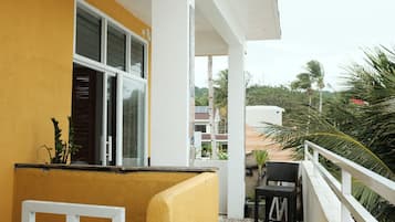 Deluxe Apartment, Kitchen, Beach View | Terrace/patio