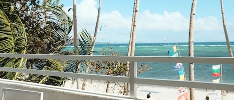 Deluxe Apartment, Kitchen, Beach View | Terrace/patio
