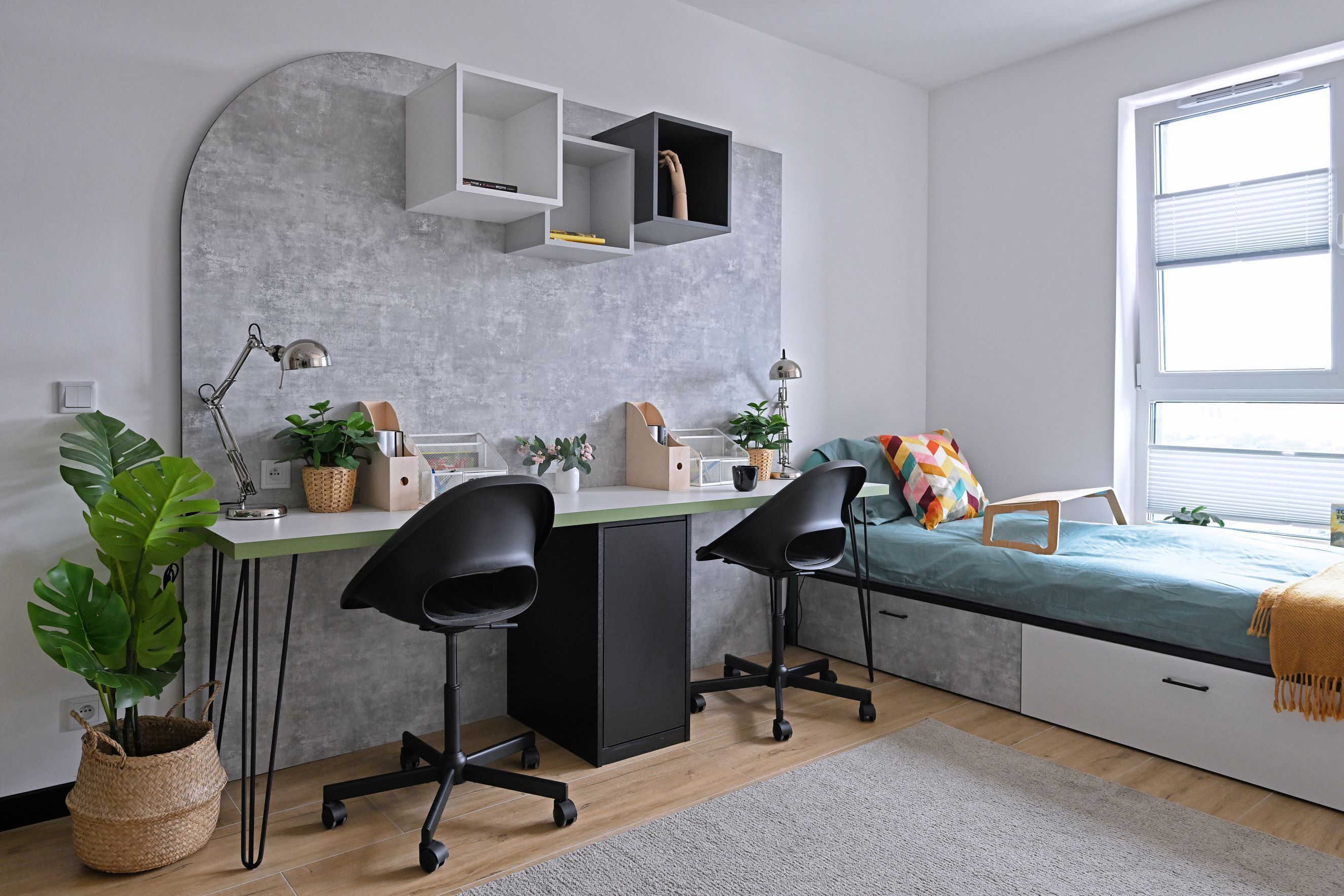 Economy-dobbeltværelse | Skrivebord, arbejdsområde til bærbare computere, gratis Wi-Fi, sengetøj