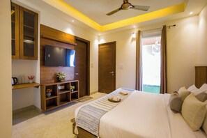 Kamar Deluks, pemandangan kota | Tirai kedap cahaya, setrika/meja setrika, dan Wi-Fi gratis