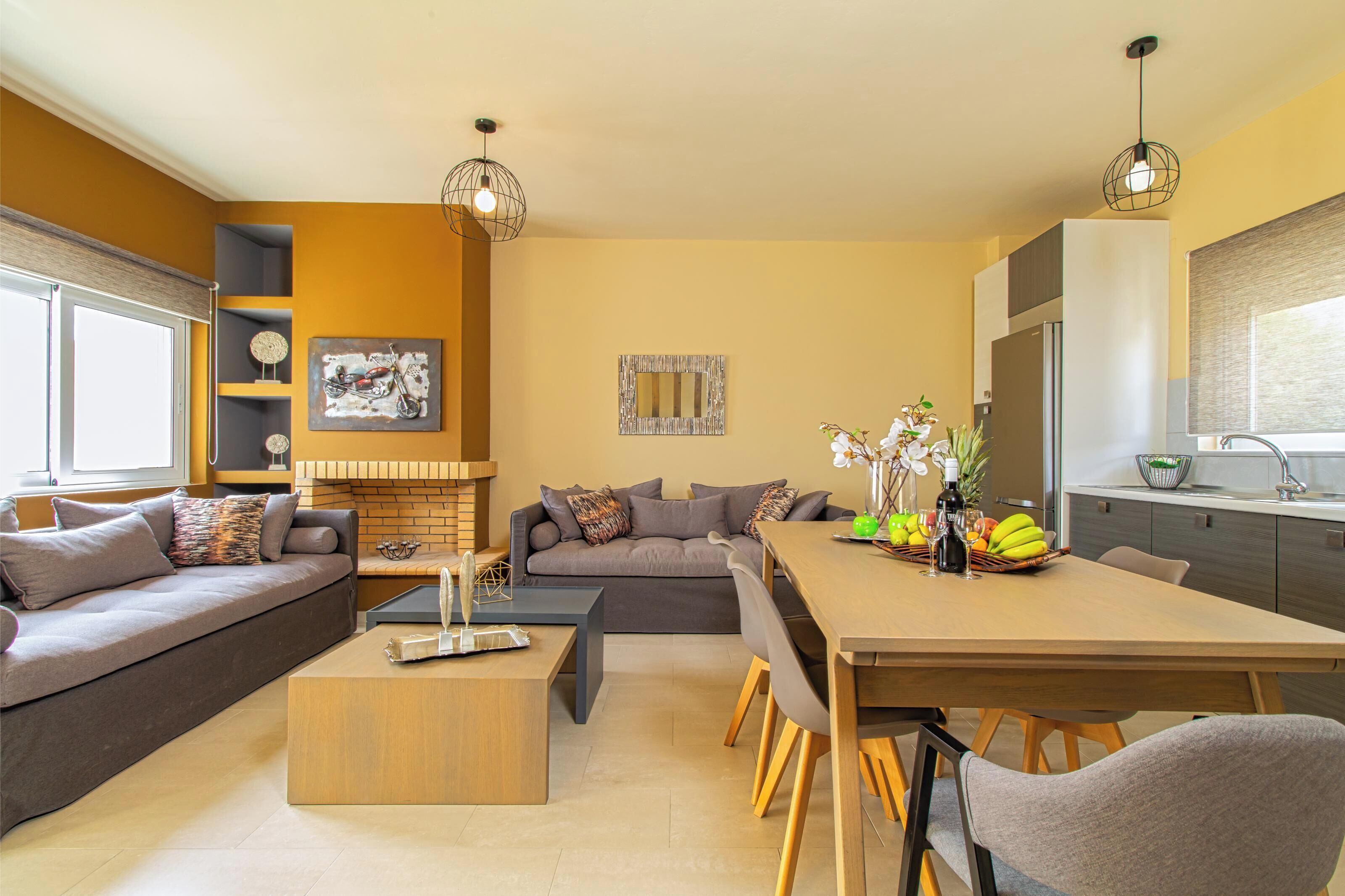 Classic Villa, 2 Bedrooms, Sea View | Living area | 50-inch Smart TV with satellite channels