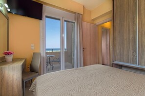 Classic Villa, 3 Bedrooms, Sea View | View from room - Theo Villas With Sea View (Marathokefala)