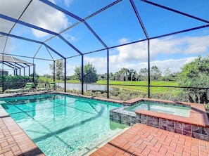 A heated pool