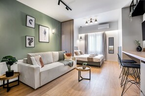 Living area - Avia Deluxe Studio- Athens Modern Escape (Athens)