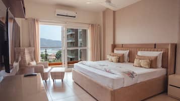 Luxury-Apartment, Balkon, Bergblick