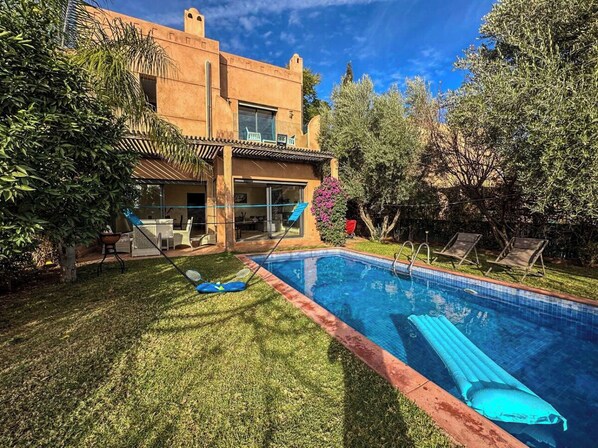 A heated pool