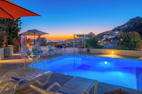 A heated pool