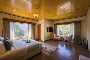 Deluxe Room, Balcony, Mountain View | Blackout curtains, iron/ironing board, free WiFi - Alaya Stays Luuma Luxury Villa - Hillside 5-BHK Villa Amidst Pines With Garden, Balcony & Lounge (Shimla)