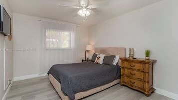 2 bedrooms, iron/ironing board, travel crib, WiFi