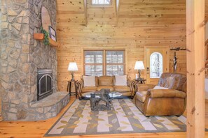 TV, fireplace, video games, offices