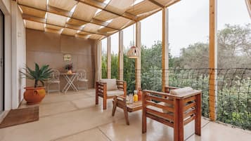 Departamento Deluxe, acceso a la alberca | Terraza o patio