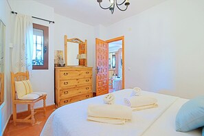 2 bedrooms, iron/ironing board, travel crib, bed sheets