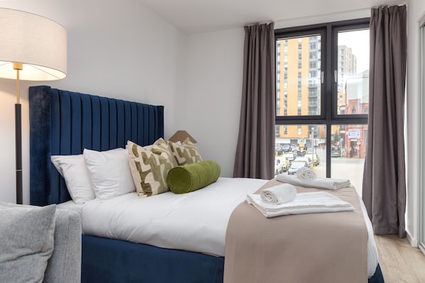 1 bedroom, desk, iron/ironing board