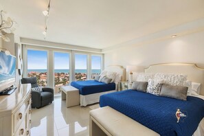 Premium Apartment, 3 Bedrooms, Balcony, Ocean View | Iron/ironing board, free WiFi, bed sheets - Bahia Mar-Solare Beachfront & Two Pools (South Padre Island)