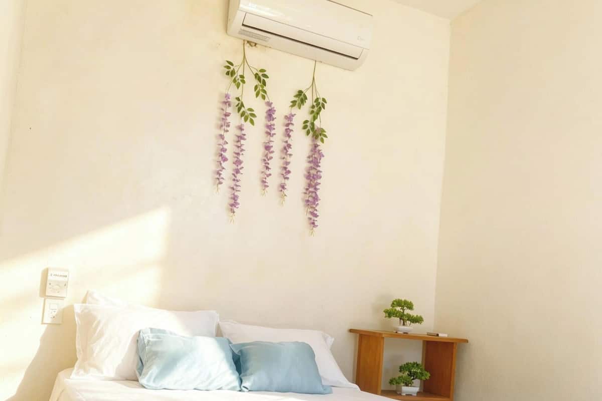 Desk, laptop workspace, WiFi (free), bed sheets