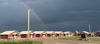 1two bedroom cabins that can be rented for one night or not.