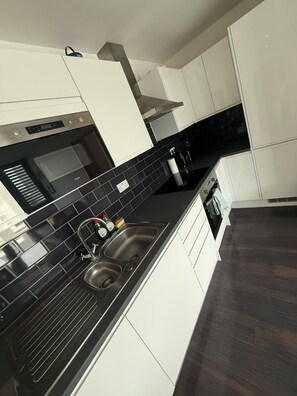 Microwave, oven, stovetop, dishwasher