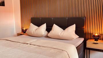 2 bedrooms, travel crib, WiFi, bed sheets