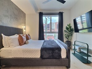 Desk, iron/ironing board, free WiFi, bed sheets